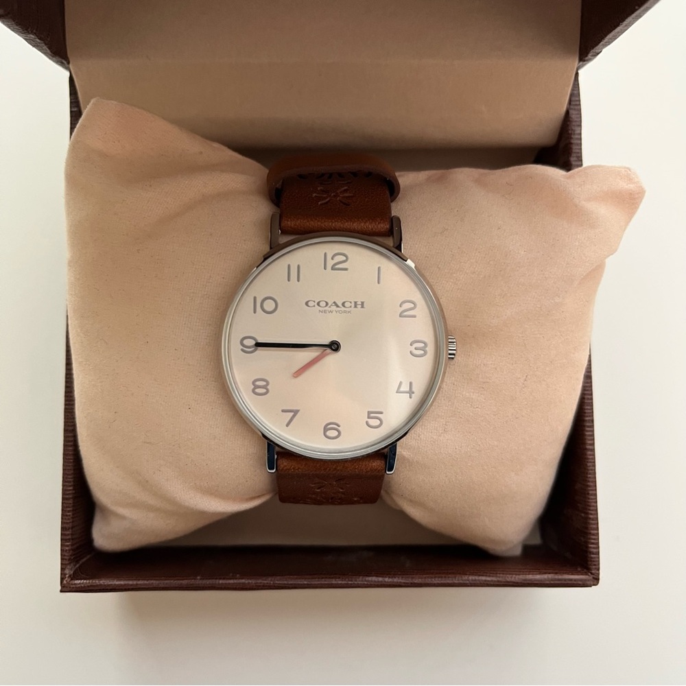 Coach Women's Perry Brown Leather Watch